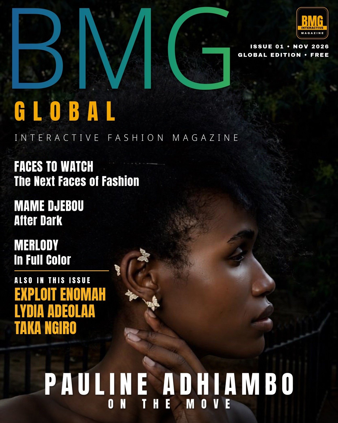 BMG Interactive Magazine Issue 01 cover — Pauline Adhiambo