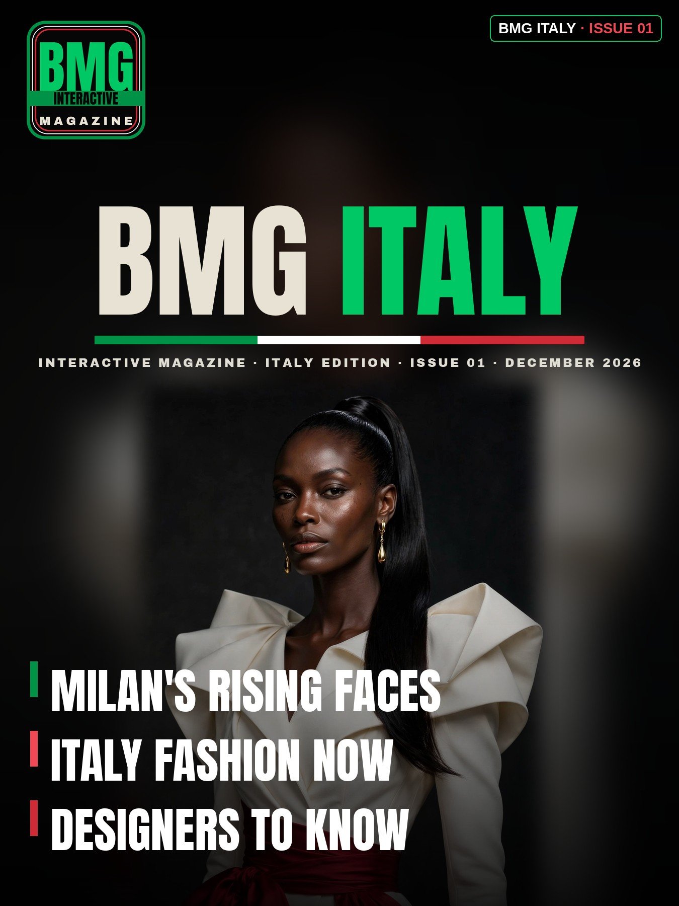 BMG Interactive Magazine — Italy Edition, Issue 01 cover, December 2026