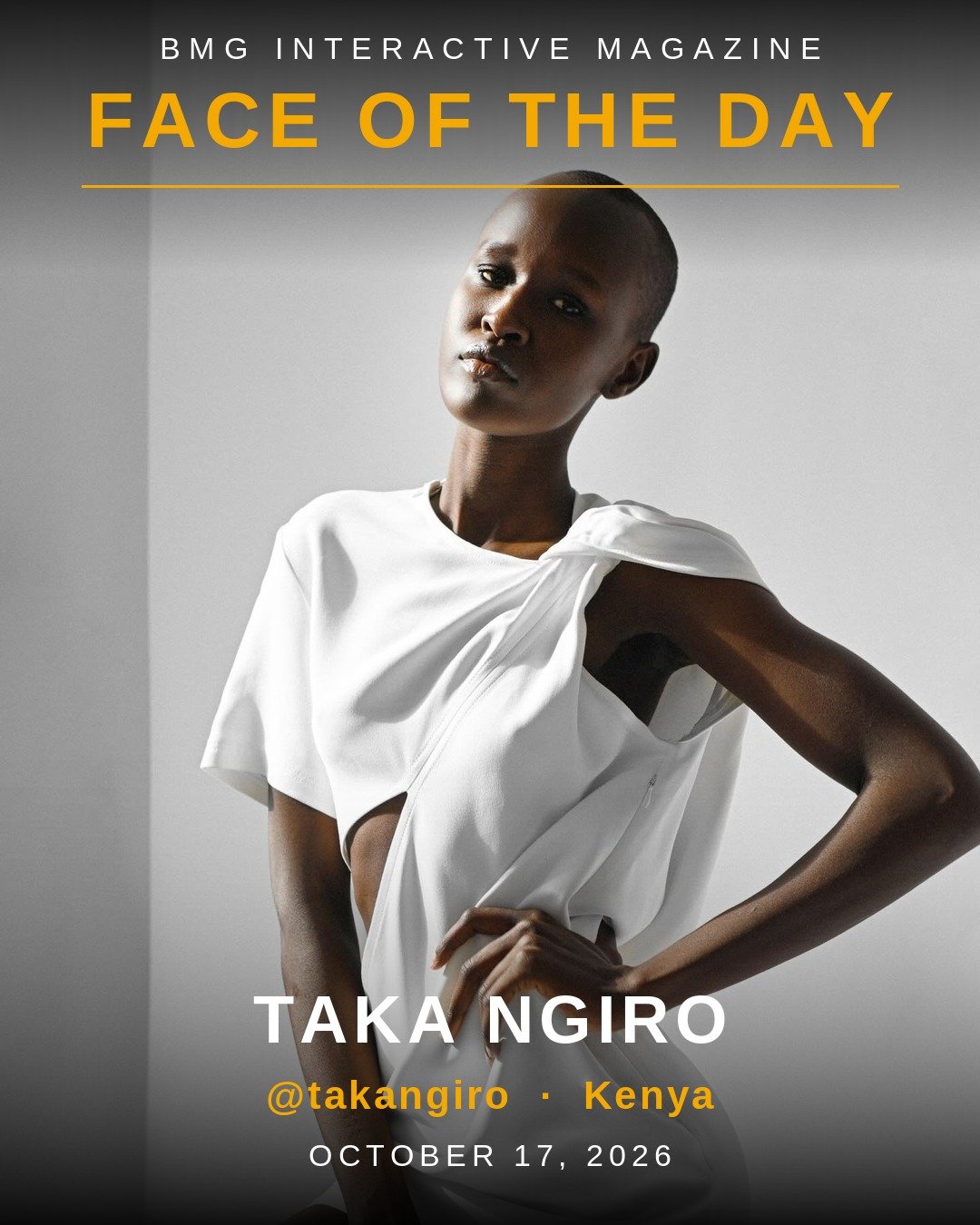 Face of the Day card — Taka Ngiro
