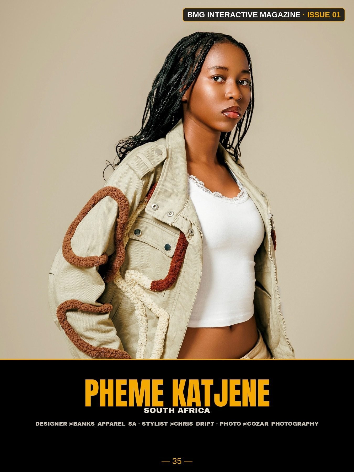 Pheme Katjene — her Rising Star main page from the Banks Sessions, in Banks Apparel