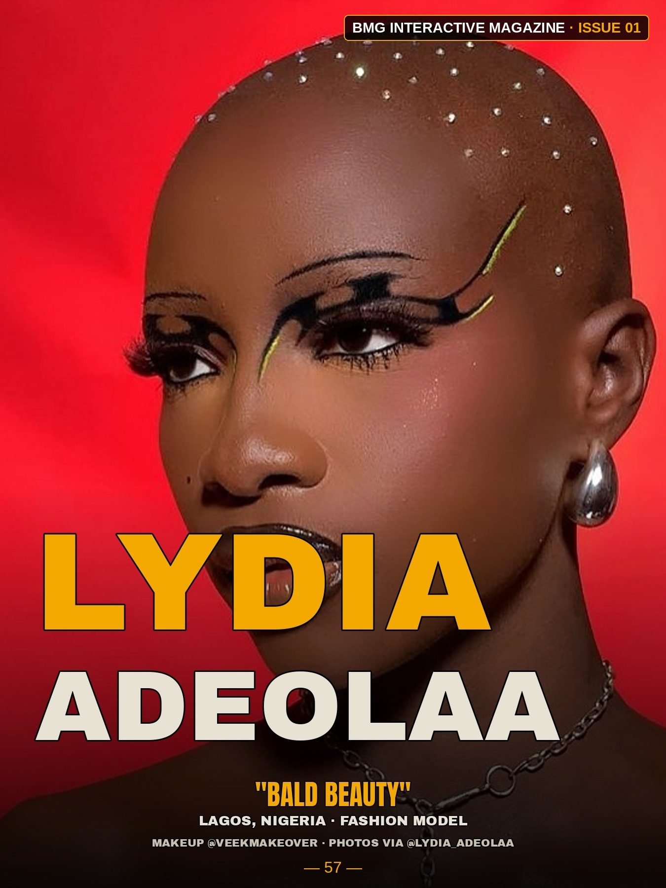 Lydia Adeolaa — Bald Beauty, her Issue 01 main page